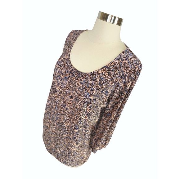 The Limited Black & Blue Paisley Print Top - Size Medium - Picture 5 of 7